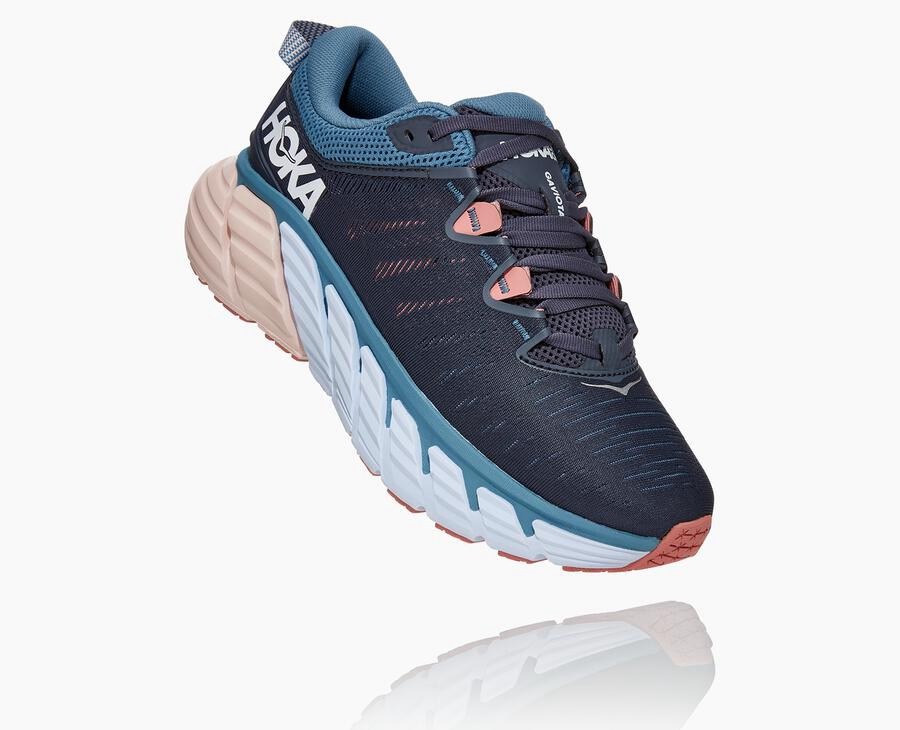 Hoka One One Gaviota 3 Löparskor Dam - Marinblå - HNXWI-8769